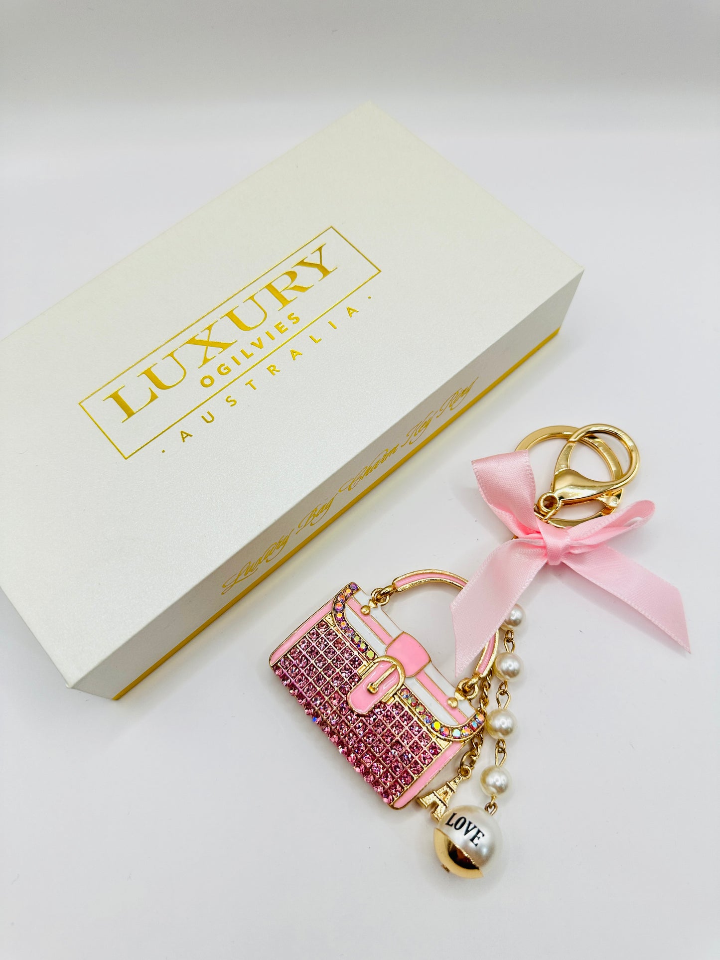 Luxury Charm Key Ring - Clutch